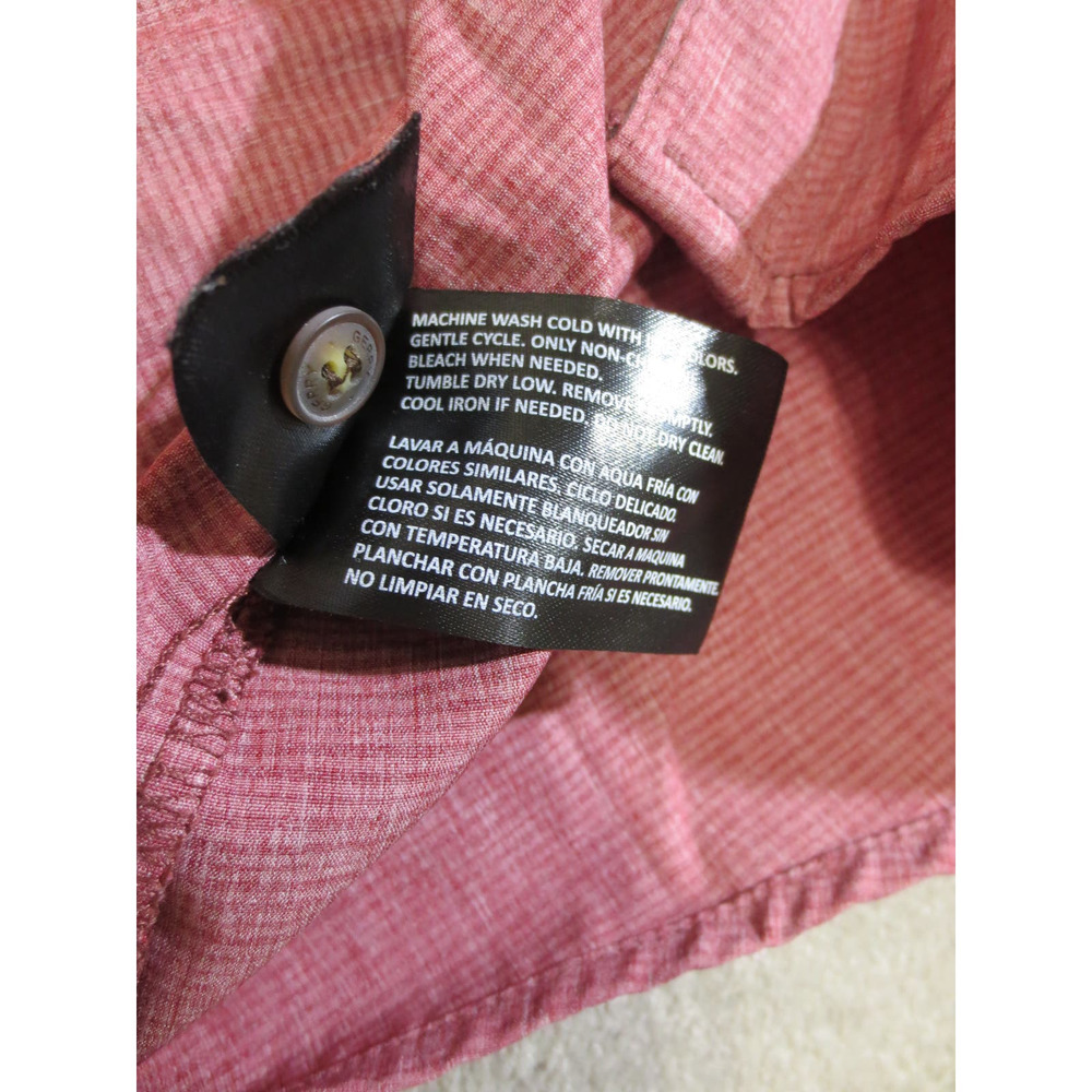 Gerry Mens Shirt Large Red Outdoors Button Up Collared Pockets - Picture 5 of 8